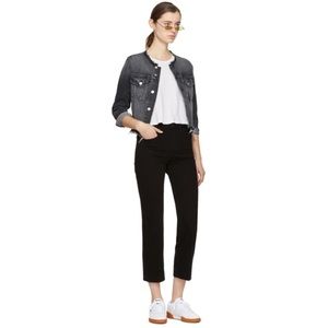 Rag & Bone Black Twill Straight Jeans